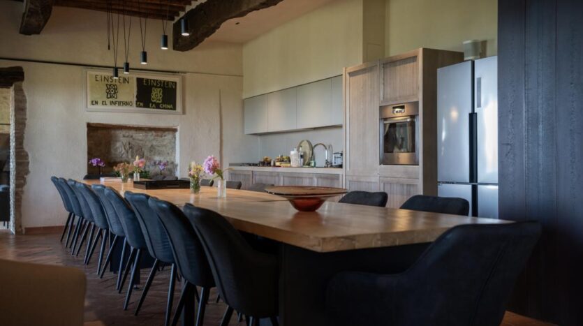 Fully equipped kitchen in luxury Chianti villa Tuscany