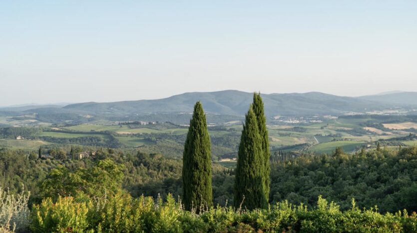 Luxury villa in Chianti Tuscany with private pool and panoramic countryside views